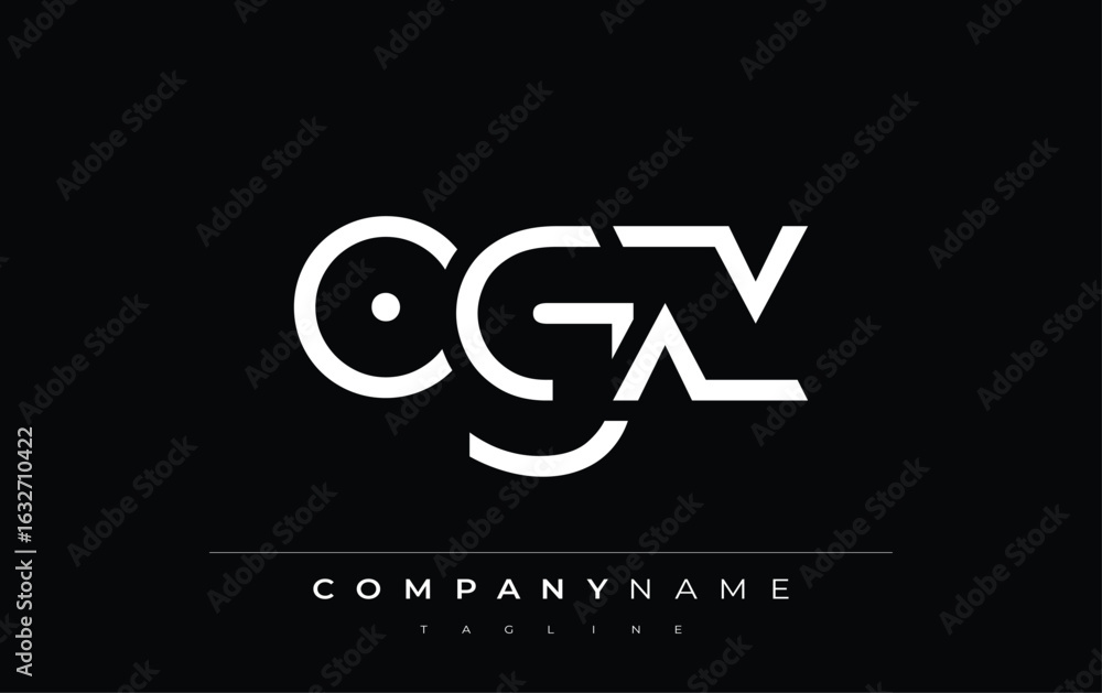 Obraz premium OGX abstract letter design. Modern Business Logo Design With Abstract Typography and Contemporary Style