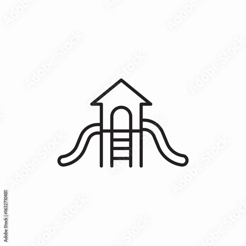 kids playground icon sign vector