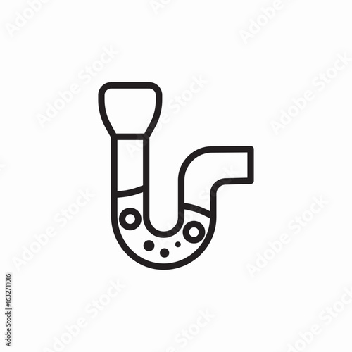 pipe blockage icon sign vector