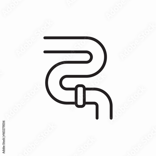 pipe blockage water icon sign vector