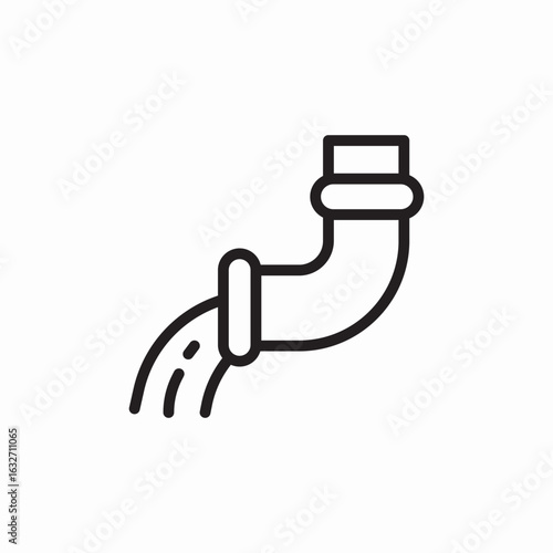 pipe drain icon sign vector