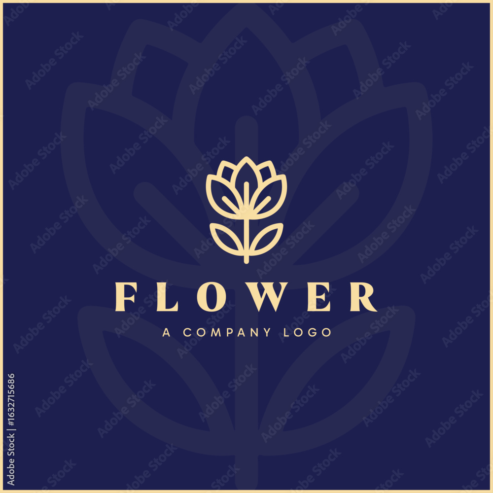 Obraz premium flowers vector illustration logo design