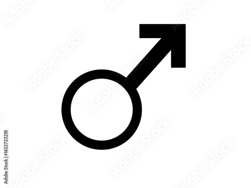 Male gender icon – vector symbol for biology, healthcare, infographics, web, apps, and educational graphics
