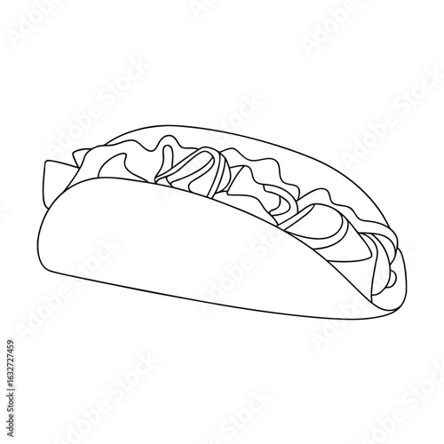 Meatball sub sandwich with filling food italian food