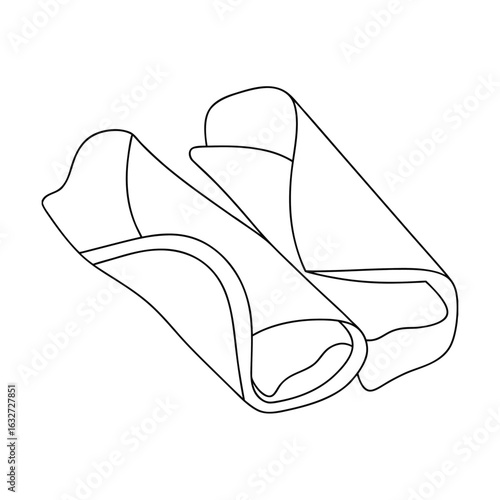 Two rolled crepes with filling food dessert