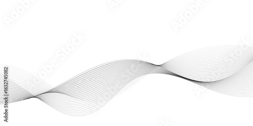 Abstract white and grey geometric smoky blend liens background. Gray and white abstract technology wavy curve lines background. Vector illustration.	
