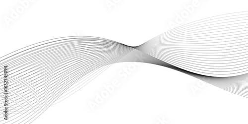 Abstract white and grey geometric smoky blend liens background. Gray and white abstract technology wavy curve lines background. Vector illustration.	