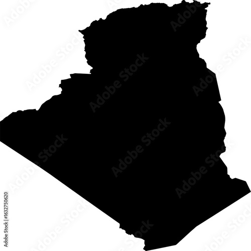 Algeria map (Mercator projection)