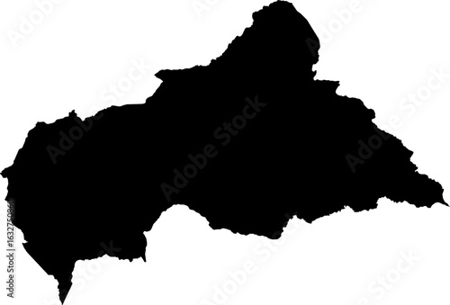 Central African Rep map (Mercator projection)