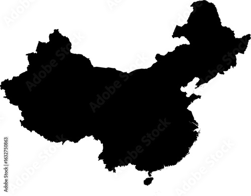 China map (Mercator projection)