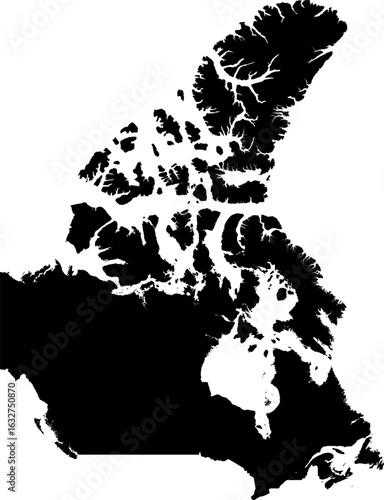 Canada map (Mercator projection)