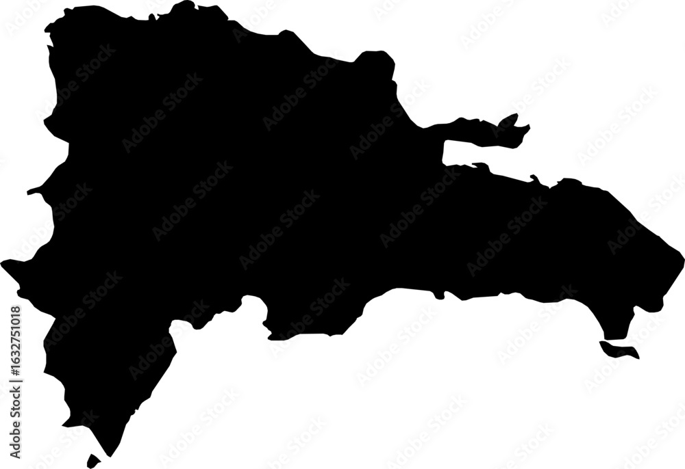 Fototapeta premium Dominican Rep map (Mercator projection)