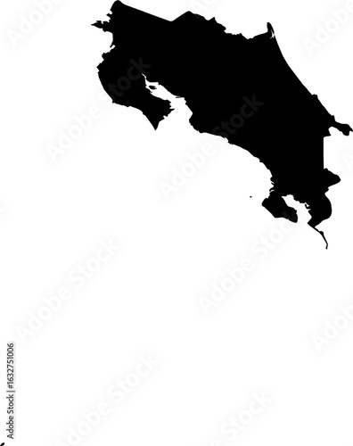 Costa Rica map (Mercator projection)