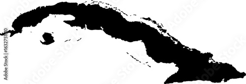 Cuba map (Mercator projection)