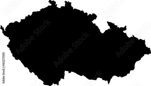 Czechia map (Mercator projection)
