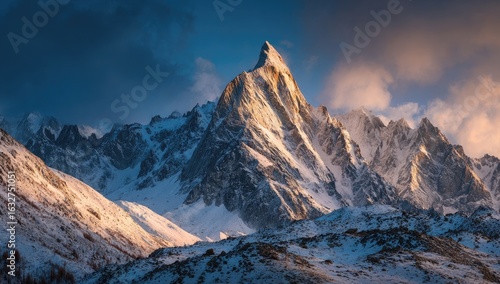 Wallpaper Mural Majestic mountain peak at dawn Torontodigital.ca