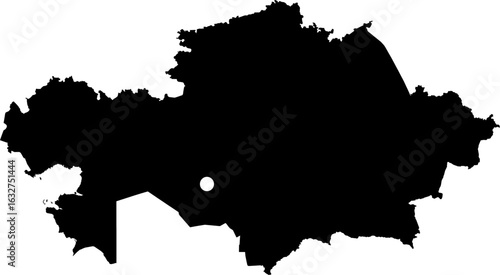 Kazakhstan map (Mercator projection)