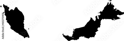 Malaysia map (Mercator projection)