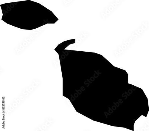 Malta map (Mercator projection)