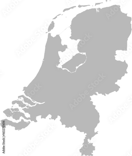 Netherlands map (Mercator projection)