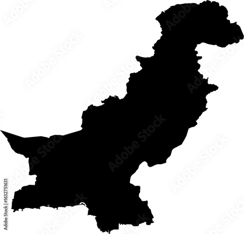 Pakistan map (Mercator projection)