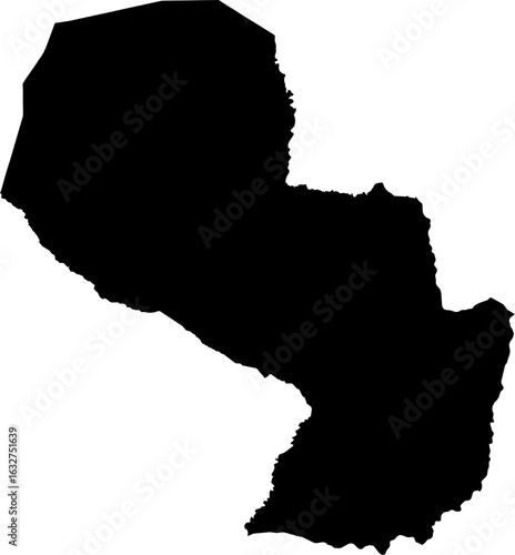 Paraguay map (Mercator projection)