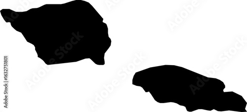 Samoa map (Mercator projection)