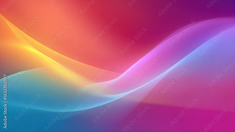 Fototapeta premium Minimal abstract gradient background with soft flowing lines