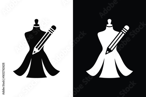Costume designer icon vector on White Background ,Vector Art Illustration on white background.