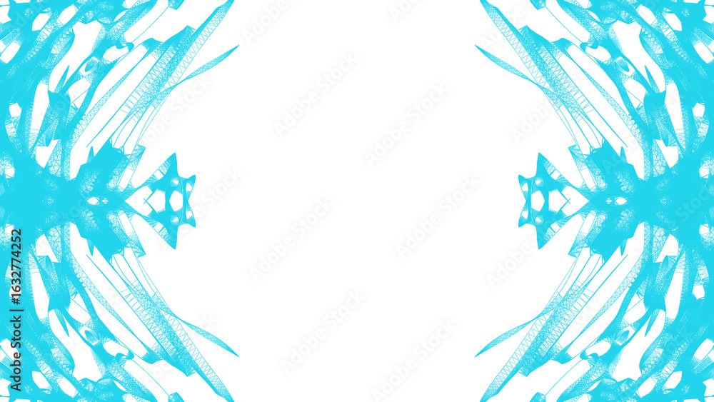 Obraz premium Frame with transparent background in shades of blue