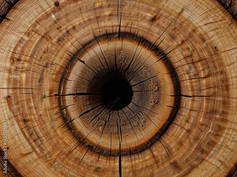 Naklejka premium Tree cut texture 