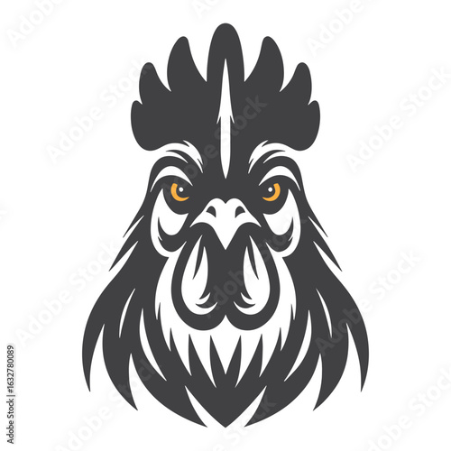 Wallpaper Mural silhouette of chicken on a white background Torontodigital.ca