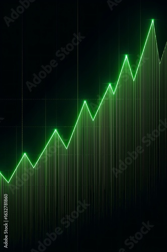 business graph with arrow