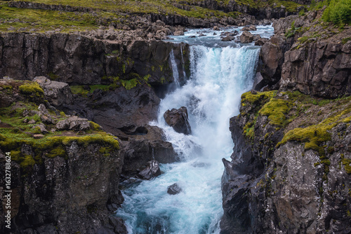 Sveinsstekksfoss waterfall in the eastern Iceland