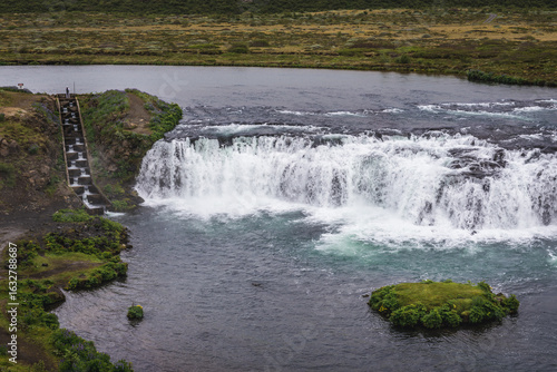 Obraz na płótnie Vatnsleysufoss waterfall commonly known as Faxi in Iceland