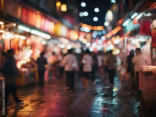 Blur crowded market background 