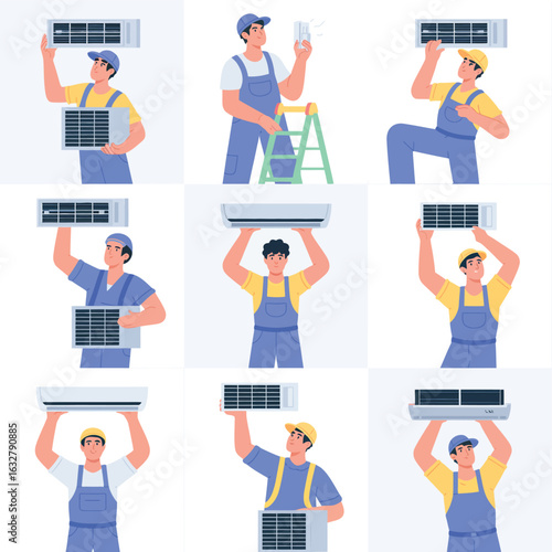 Skilled technicians install and repair air conditioning units with professionalism and expertise