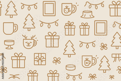Illustration of cozy and relaxing activities at home featuring warm colors and various relaxation symbols
