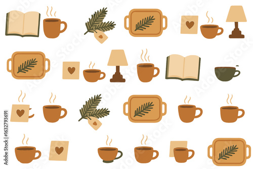 Cozy coffee time elements for a warm and inviting atmosphere in a home setting