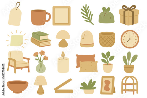 Warm and cozy home decor items featured in a stylish arrangement for interior design inspiration