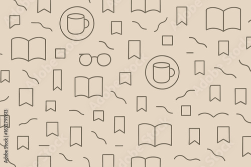 Cozy illustration of slow living with coffee, reading, and relaxation elements