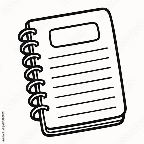 Spiral-bound notebook with blank pages for writing notes  