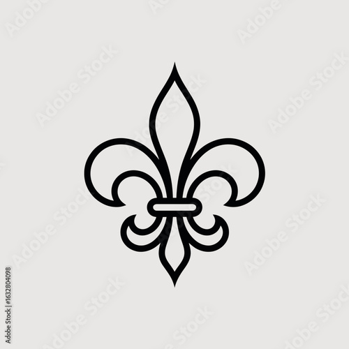 Fleur-de-Lis Icon – Classic French Symbol Outline Vector Design
