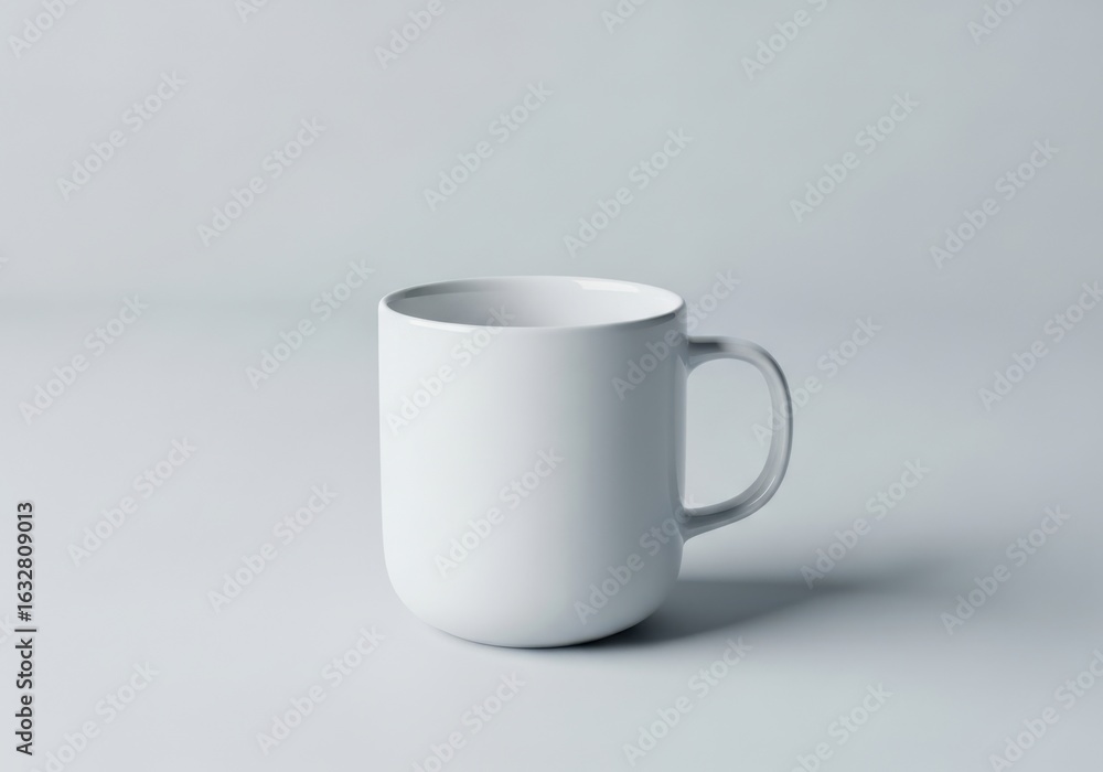 Fototapeta premium White ceramic mug isolated on white background
