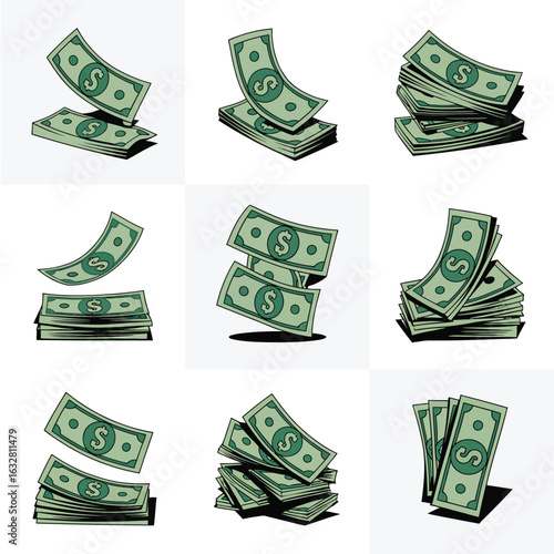 dollars in the form of a heart