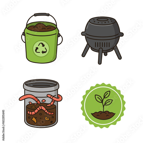 Compost Methods Icons