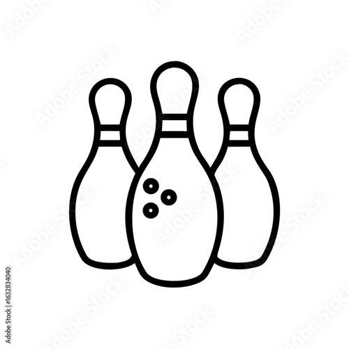 Icon of a bowling ball and pins representing the sport