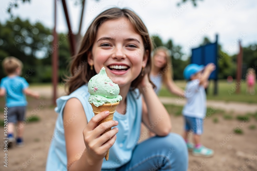 Fototapeta premium Child’s Delight Moment 