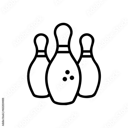 Icon of a bowling ball and pins representing the sport