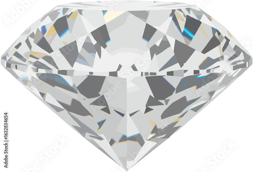 Sparkling Diamond Gemstone Illustration, Clean and Refined Look